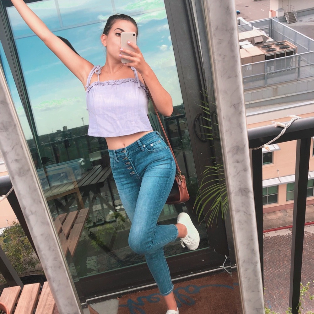 NWOT Lavender crop top